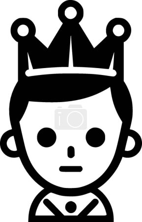 Coronation - black and white isolated icon - vector illustration