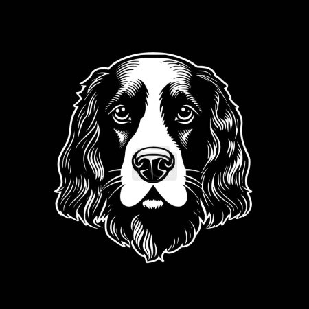 Dog - minimalist and simple silhouette - vector illustration