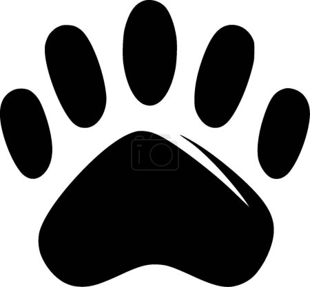 Illustration for Dog paw - minimalist and simple silhouette - vector illustration - Royalty Free Image