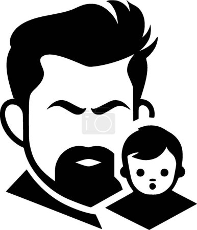 Father - minimalist and simple silhouette - vector illustration