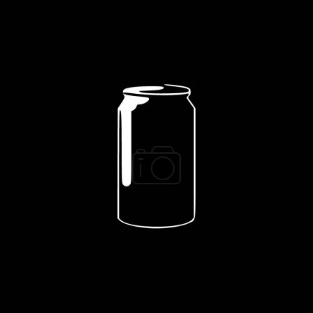 Glass can - minimalist and simple silhouette - vector illustration