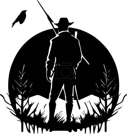 Jagd - minimalistisches und flaches Logo - Vektorillustration
