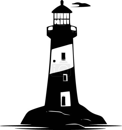 Lighthouse - minimalist and simple silhouette - vector illustration