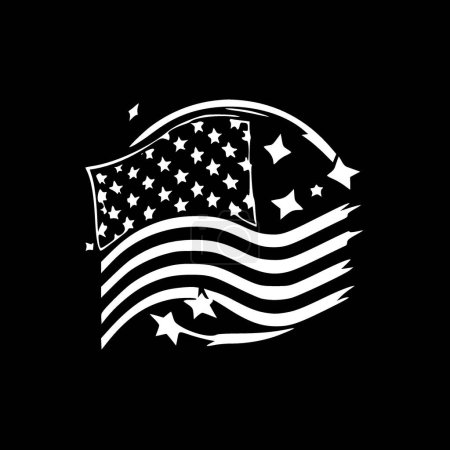 Illustration vectorielle patriotique - silhouette minimaliste et simple