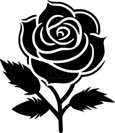 Roses - logo minimaliste et plat - illustration vectorielle