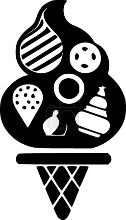 Sweets - black and white isolated icon - vector illustration