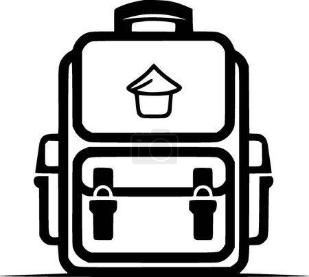 Back to school - minimalist and flat logo - vector illustration