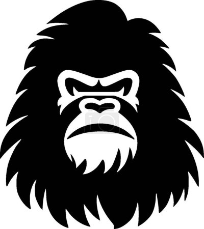 Bigfoot - silueta minimalista y simple - ilustración vectorial