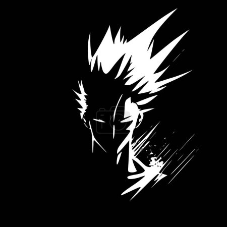 Bleach effect - minimalist and simple silhouette - vector illustration