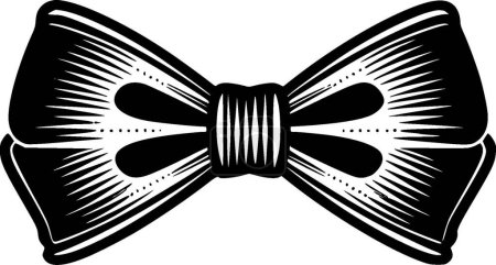 Bogen - schwarz-weißes Icon - Vektorillustration