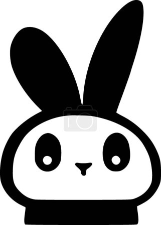 Illustration for Bunny face - high quality vector logo - vector illustration ideal for t-shirt graphic - Royalty Free Image