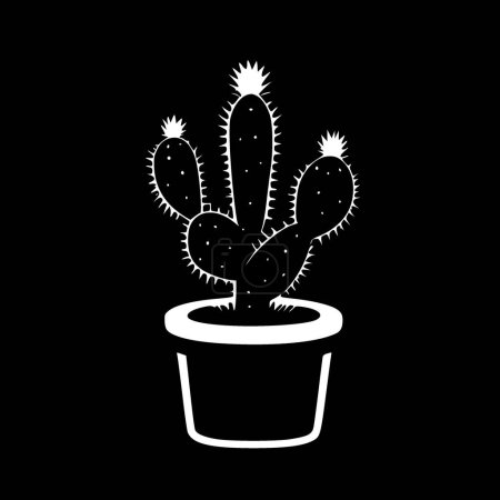 Cactus - minimalist and simple silhouette - vector illustration