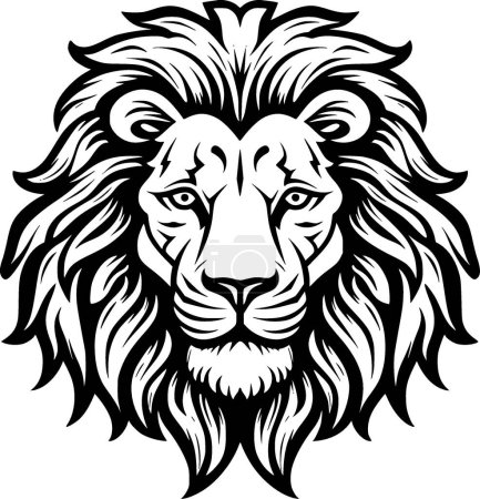 Illustration for Cecil - black and white vector illustration - Royalty Free Image