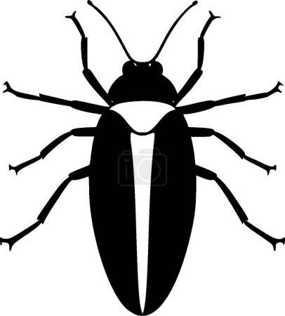 Cucaracha - logo minimalista y plano - ilustración vectorial