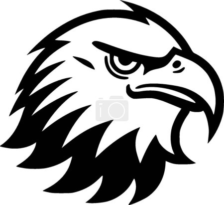 Illustration for Eagle - minimalist and simple silhouette - vector illustration - Royalty Free Image