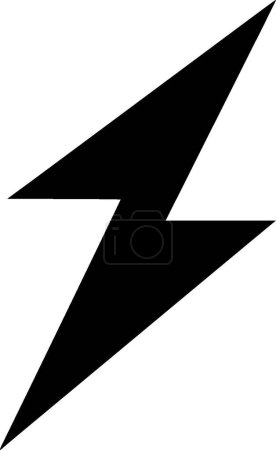 Electricidad - icono aislado en blanco y negro - ilustración vectorial