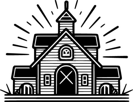 Bauernhaus - hochwertiges Vektor-Logo - Vektor-Illustration ideal für T-Shirt-Grafik