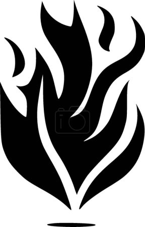 Fuego - logo minimalista y plano - ilustración vectorial