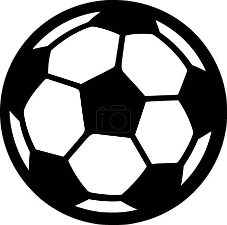 Football - minimalist and flat logo - vector illustration