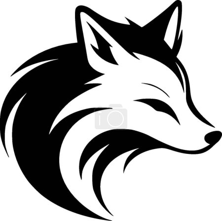 Illustration for Fox - minimalist and flat logo - vector illustration - Royalty Free Image