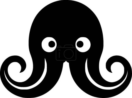 tentáculos de pulpo - logotipo minimalista y plano - ilustración vectorial