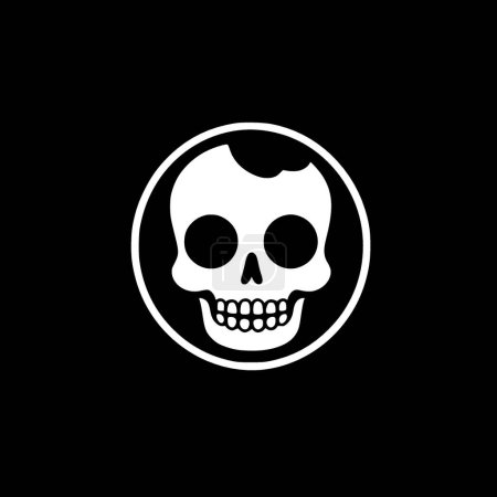 Ilustración de Esqueleto - icono aislado en blanco y negro - ilustración vectorial - Imagen libre de derechos