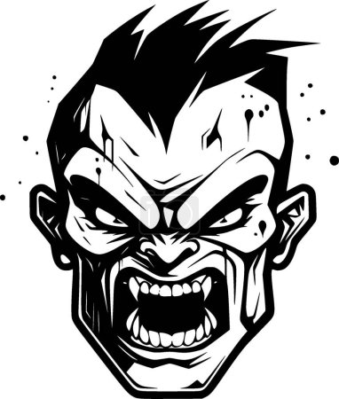 Zombie - logotipo vectorial de alta calidad - ilustración vectorial ideal para el gráfico de la camiseta