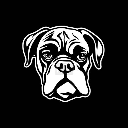 Boxer dog - high quality vector logo - vector illustration ideal for t-shirt graphic