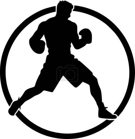 Illustration for Boxing - minimalist and simple silhouette - vector illustration - Royalty Free Image