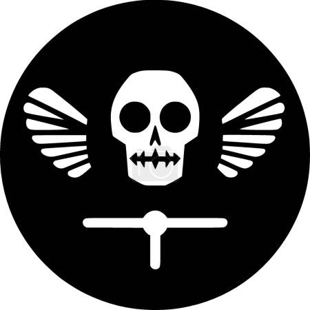 Ilustración de Muerte - logotipo vectorial de alta calidad - ilustración vectorial ideal para el gráfico de la camiseta - Imagen libre de derechos