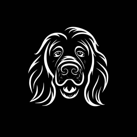 Hund - schwarz-weißes Icon - Vektorillustration