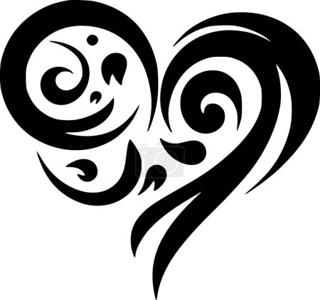 Ilustración de Corazón - logotipo vectorial de alta calidad - ilustración vectorial ideal para el gráfico camiseta - Imagen libre de derechos