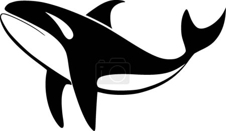 Killer whale - minimalist and simple silhouette - vector illustration