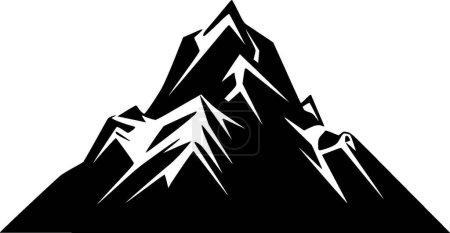 Mountain range - minimalist and simple silhouette - vector illustration
