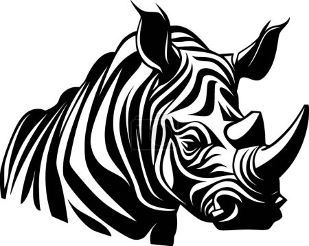 Rhinoceros - minimalist and flat logo - vector illustration