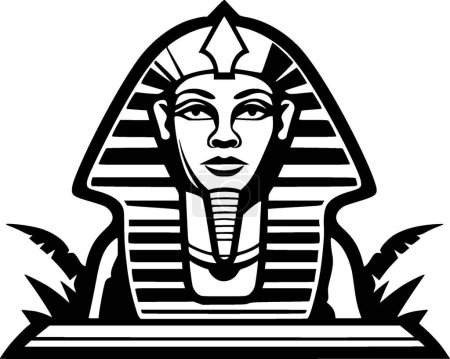 Téléchargez les illustrations : Sphinx - logo plat et minimaliste - illustration vectorielle - en licence libre de droit