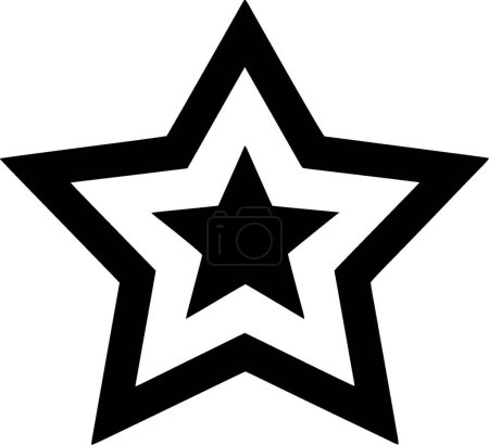 Étoiles - silhouette minimaliste et simple - illustration vectorielle