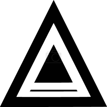 Ilustración de Triángulo - silueta minimalista y simple - ilustración vectorial - Imagen libre de derechos
