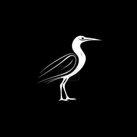Vögel - minimalistisches und flaches Logo - Vektorillustration