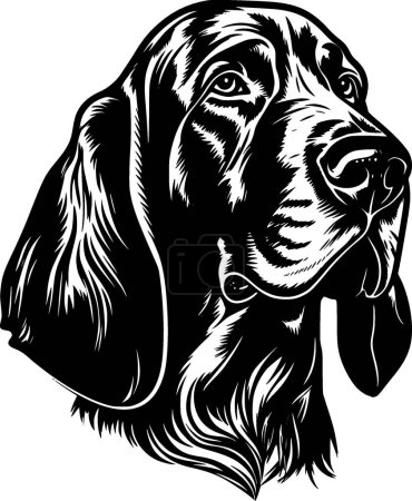 Bloodhound - minimalist and flat logo - vector illustration