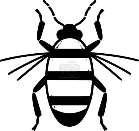 Cucaracha - ilustración vectorial en blanco y negro