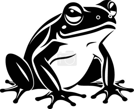 Frosch - minimalistisches und flaches Logo - Vektorillustration