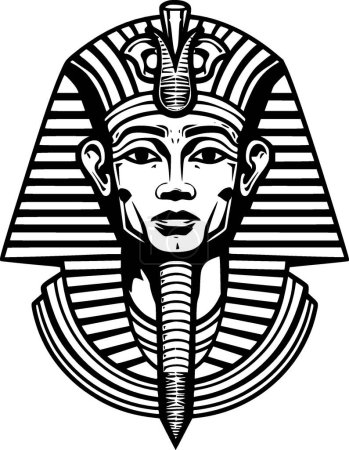 Pharaoh - minimalist and simple silhouette - vector illustration