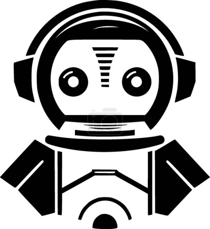 Robot - minimalist and simple silhouette - vector illustration