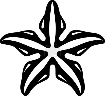Seestern - minimalistisches und flaches Logo - Vektorillustration