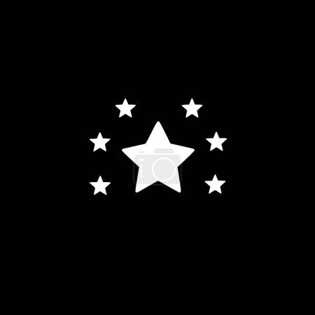 Stars - minimalist and flat logo - vector illustration