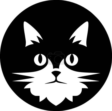 Illustration for Cat - minimalist and simple silhouette - vector illustration - Royalty Free Image