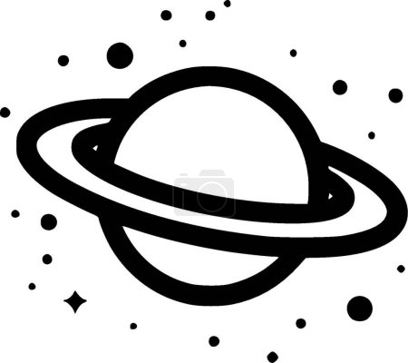 Galaxy - minimalist and simple silhouette - vector illustration