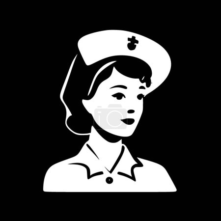 Téléchargez les illustrations : Infirmière - logo vectoriel de haute qualité - illustration vectorielle idéale pour le t-shirt graphique - en licence libre de droit