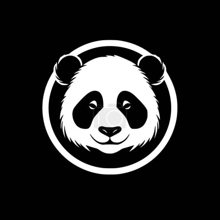 Panda - minimalistisches und flaches Logo - Vektorillustration